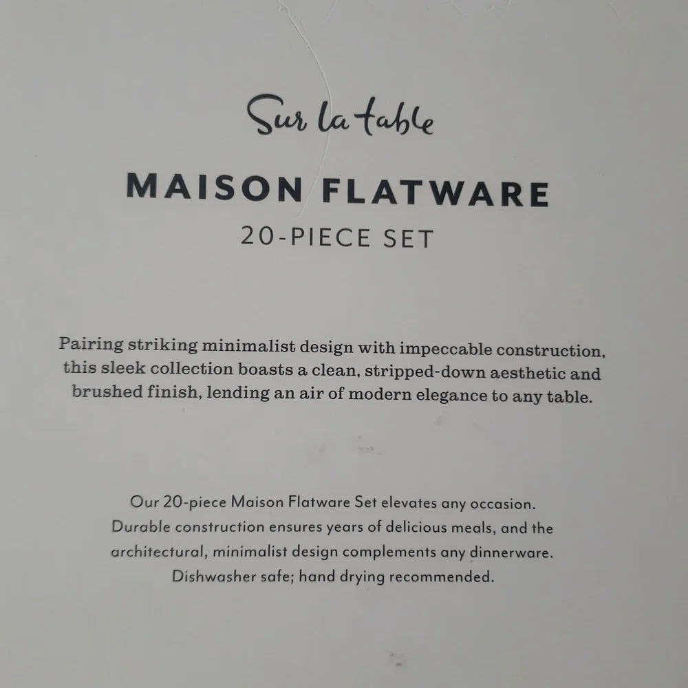 ❤️BUY 2 GET 1 FREE  Sur La Table Maison 20-Piece Flatware Set